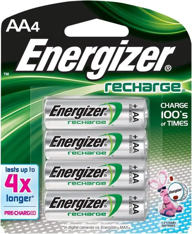Main image of Energizer AA NiMH Rechargeable Batteries (2300mAh, 4 Count)