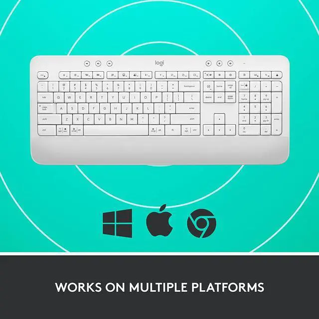 Alt view image 4 of 6 - Logitech Signature K650 Comfort Full-Size Wireless Keyboard with Wrist Rest