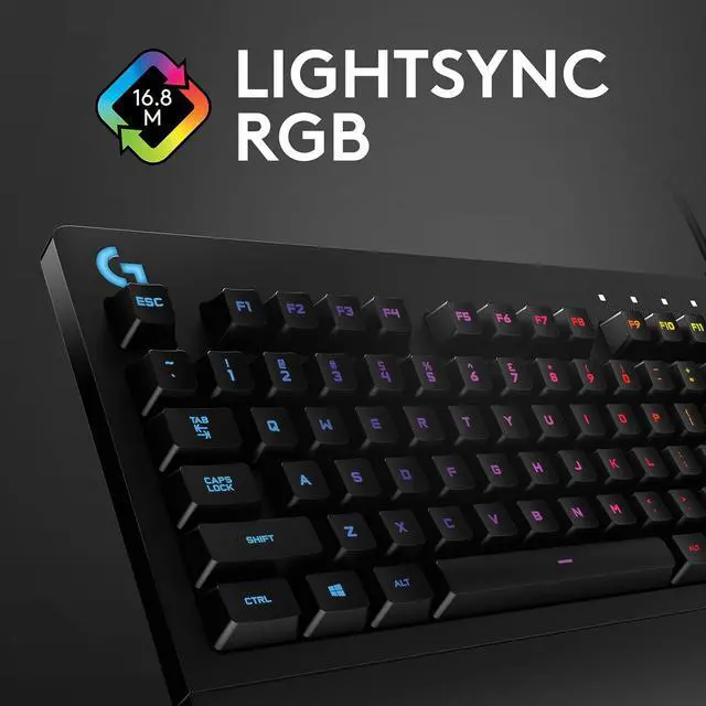 Alt view image 4 of 7 - Logitech Prodigy RGB Wired Gaming Keyboard & 16,000 DPI High Performance Wired Gaming Mouse