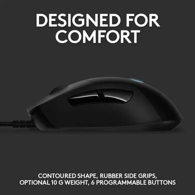 Alt view image 4 of 7 - Logitech G403 Wired Gaming Mouse - Lightweight 87G (+10G Optional) - 16.000 DPI