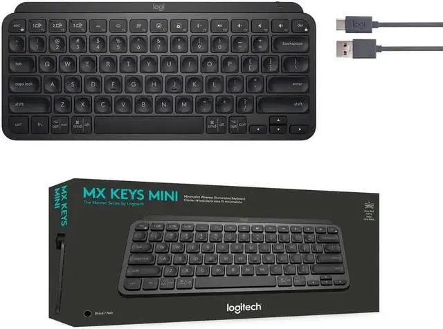 Alt view image 7 of 7 - Logitech MX Keys Mini Bluetooth Keyboard (Black)