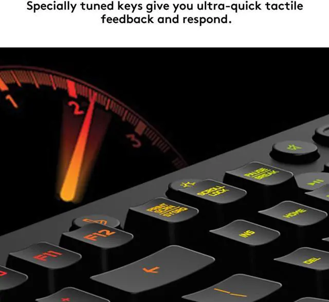 Alt view image 6 of 7 - Logitech G213 Prodigy Gaming Keyboard, RGB Backlit Keys, Customizable Keys, Dedicated Multi-Media Keys  Black