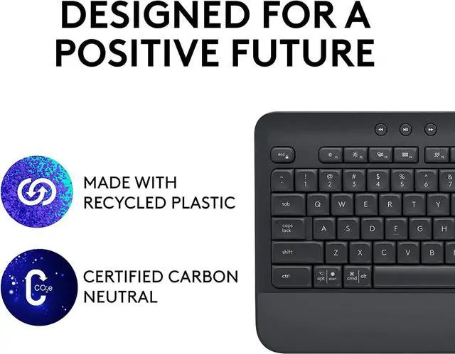 Alt view image 5 of 6 - Logitech Signature K650 Comfort Full-Size Wireless Keyboard with Wrist Rest