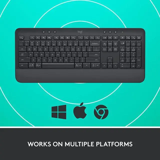 Alt view image 6 of 6 - Logitech Signature K650 Comfort Full-Size Wireless Keyboard with Wrist Rest