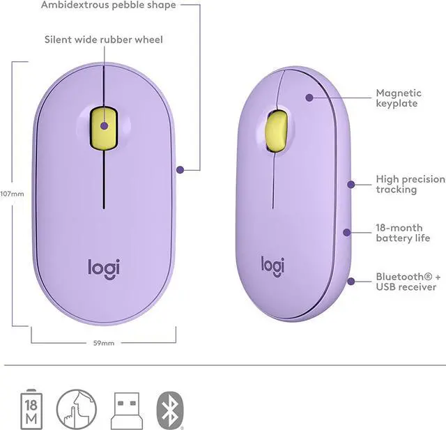 Alt view image 5 of 7 - Logitech Wireless Bluetooth Keyboard and Mouse Combo - Slim Portable Design