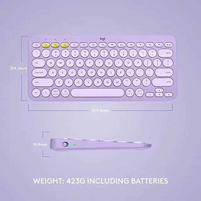 Alt view image 7 of 7 - Logitech Wireless Bluetooth Keyboard and Mouse Combo - Slim Portable Design