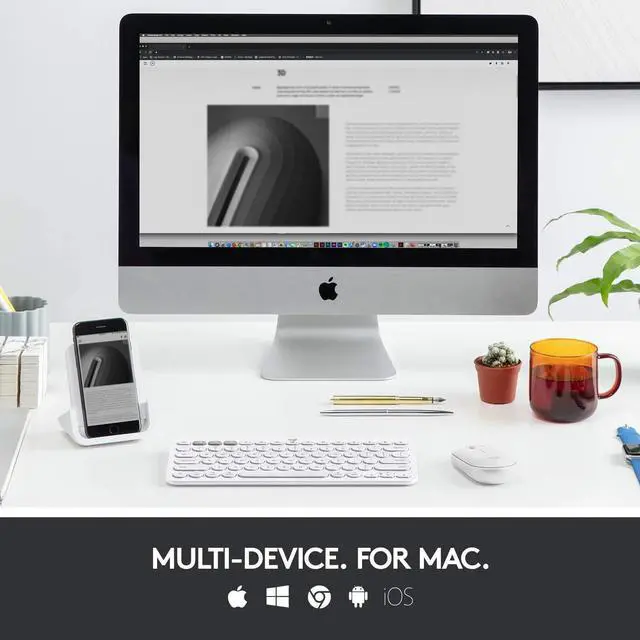 Alt view image 4 of 7 - Logitech K380 Multi-Device Bluetooth Keyboard for Mac