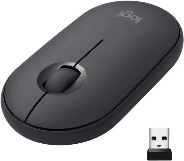 Main image of Logitech Pebble M350 Portable Wireless Mouse with Bluetooth or USB - Graphite