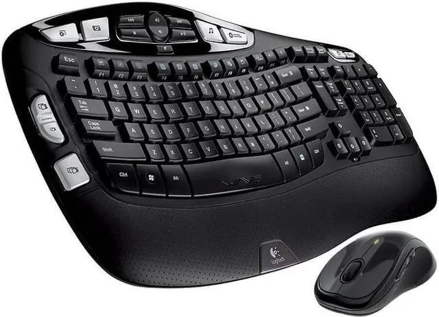 Main image of Logitech MK550 Wireless Wave Keyboard and Mouse Combo - Ergonomic Wave Design - Black
