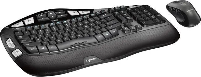Alt view image 6 of 7 - Logitech MK550 Wireless Wave Keyboard and Mouse Combo - Ergonomic Wave Design - Black