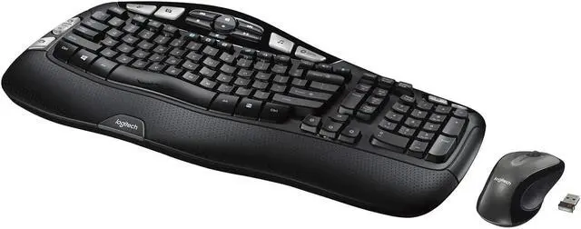 Alt view image 3 of 7 - Logitech MK550 Wireless Wave Keyboard and Mouse Combo - Ergonomic Wave Design - Black