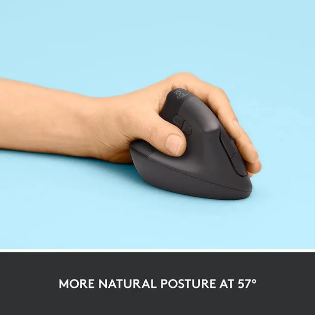Alt view image 3 of 7 - Logitech Lift Vertical Left Handed Ergonomic Wireless Mouse