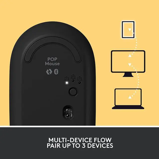 Alt view image 3 of 7 - Logitech POP Silent Wireless Bluetooth Mouse