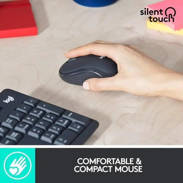 Alt view image 4 of 6 - Logitech MK295 Wireless Mouse & Keyboard Combo with Silent Touch Technology