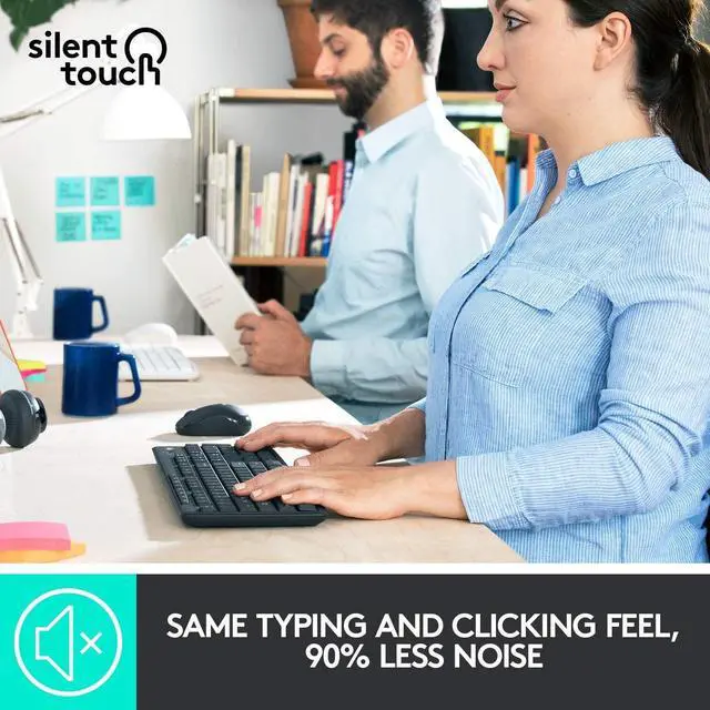 Alt view image 2 of 6 - Logitech MK295 Wireless Mouse & Keyboard Combo with Silent Touch Technology