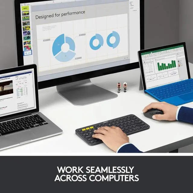 Alt view image 2 of 6 - Logitech M720 Triathlon Multi-Device Wireless Bluetooth Mouse