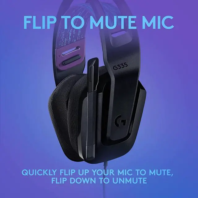 Alt view image 4 of 7 - Logitech G335 Wired Gaming Headset Compatible with PC,PS 4/5,Xbox One,Xbox Series X|S & Nintendo Switch  Black