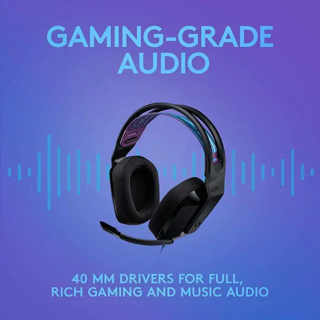 Alt view image 6 of 7 - Logitech G335 Wired Gaming Headset Compatible with PC,PS 4/5,Xbox One,Xbox Series X|S & Nintendo Switch  Black