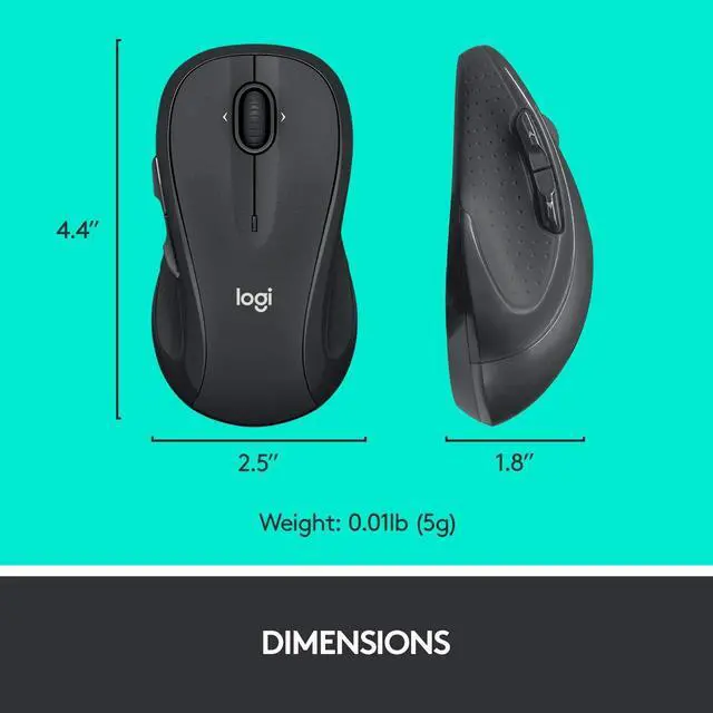 Alt view image 6 of 7 - Logitech M510 Wireless Mouse - Graphite