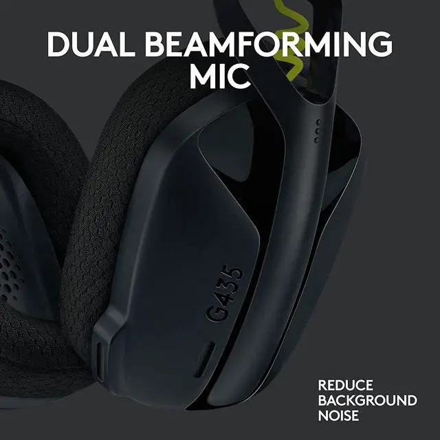 Alt view image 5 of 7 - Logitech G435 LIGHTSPEED and Bluetooth Wireless Gaming Headset