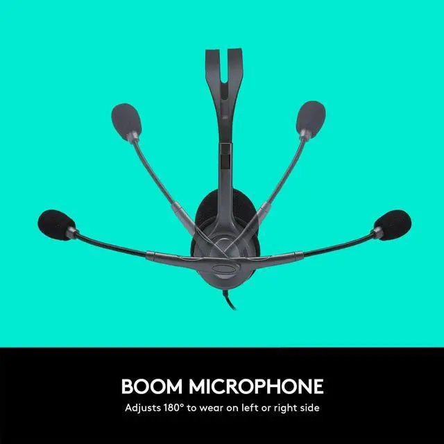 Alt view image 4 of 5 - Logitech H111 On-Ear Stereo Headset