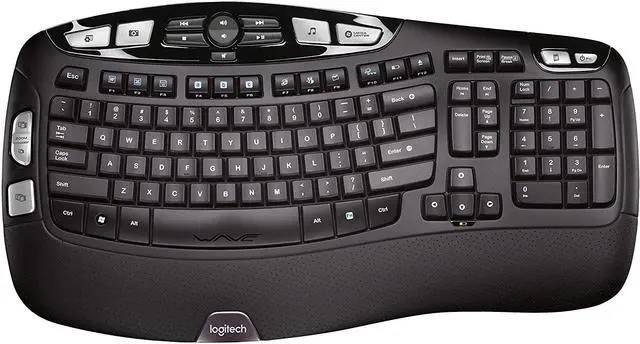 Main image of Logitech K350 Wave Wireless Keyboard - Black