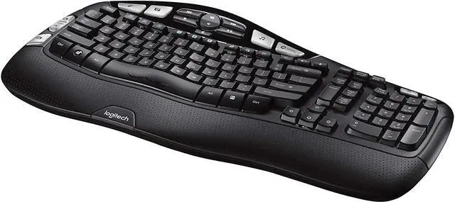 Alt view image 4 of 5 - Logitech K350 Wave Wireless Keyboard - Black