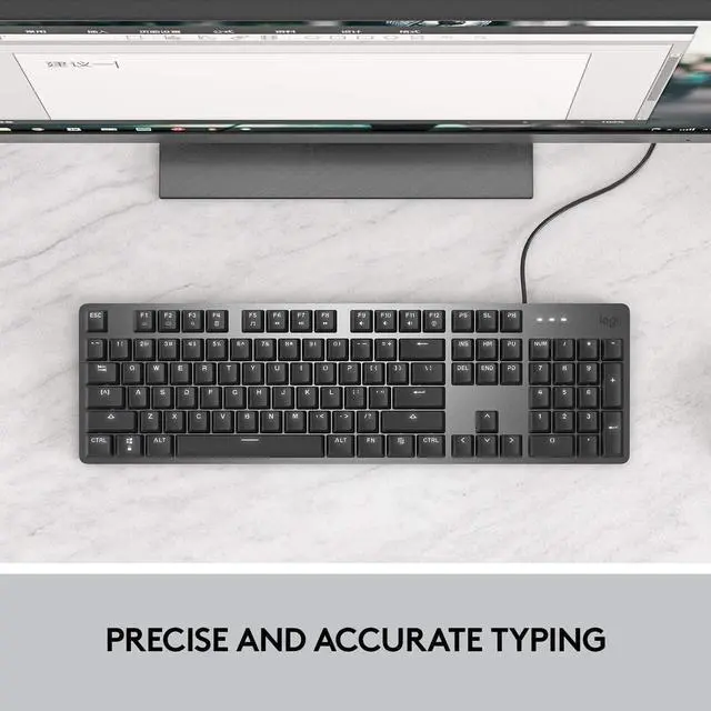 Alt view image 2 of 6 - Logitech K845 Mechanical Illuminated Keyboard, Mechanical Switches (TTC Red Switches)
