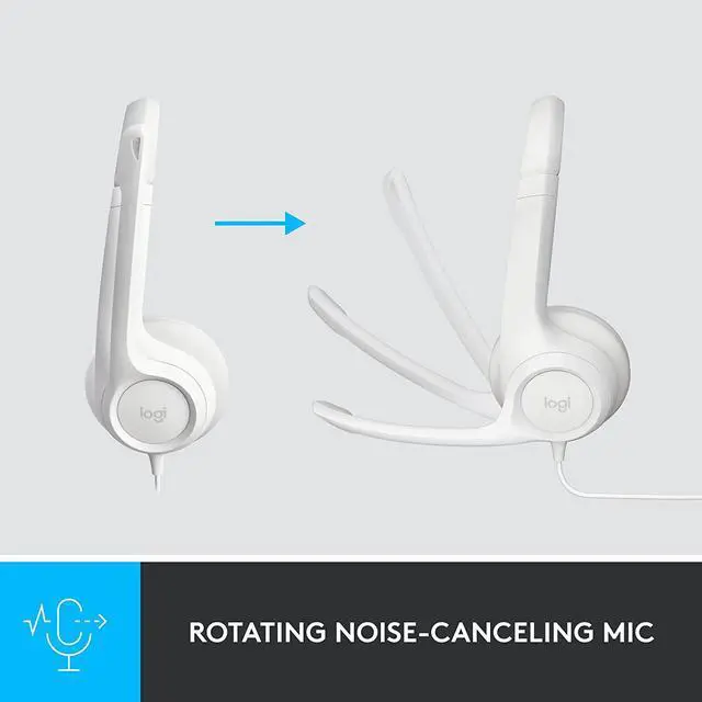 Alt view image 4 of 7 - Logitech H390 USB Wired Headset with Noise Cancelling Microphone