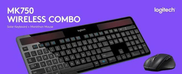 Alt view image 7 of 7 - Logitech MK750 Wireless Solar Keyboard & Marathon Mouse Combo