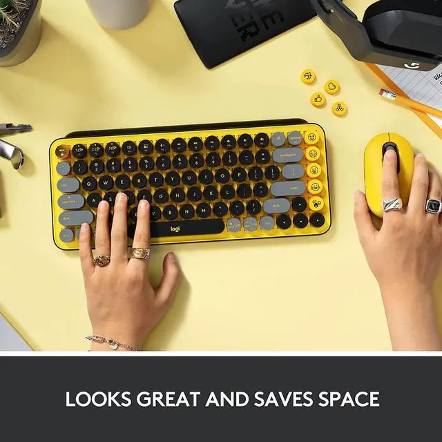 Alt view image 7 of 7 - Logitech POP Keys Wireless Bluetooth Mechanical Keyboard - Multi-Device