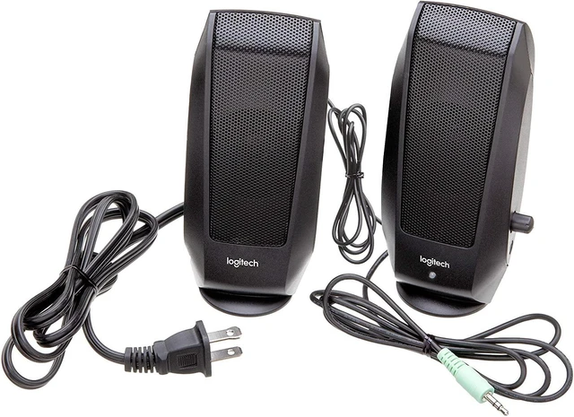 Logitech S120 2.0 Stereo Speakers - Black, Compact Size, 2.2 Watt ...