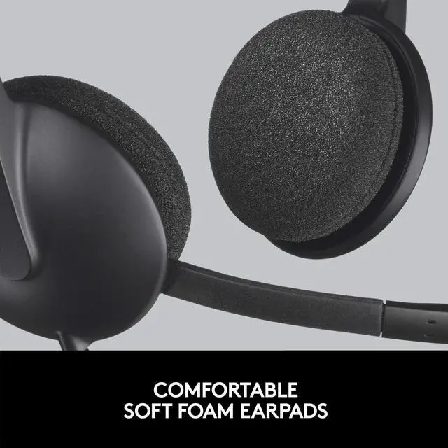 Alt view image 5 of 7 - Logitech USB Wired Headset for Windows and Mac - Black