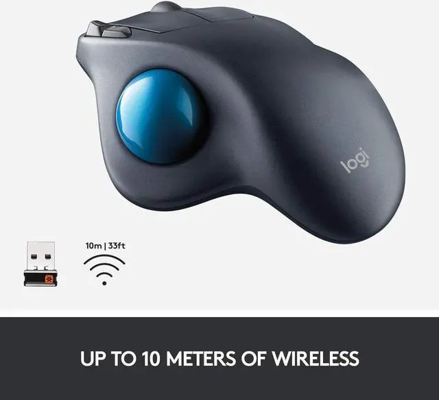 Alt view image 7 of 7 - Logitech M570 Wireless Trackball Mouse  Compatible with Windows, Apple Mac / Microsoft
