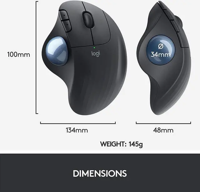 Alt view image 6 of 7 - Logitech Ergo M575 Wireless Trackball Mouse