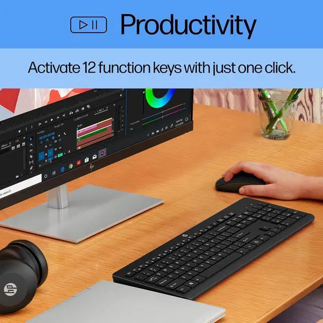 Alt view image 5 of 7 - HP 230 Wireless Keyboard - Windows & Mac OS - Black