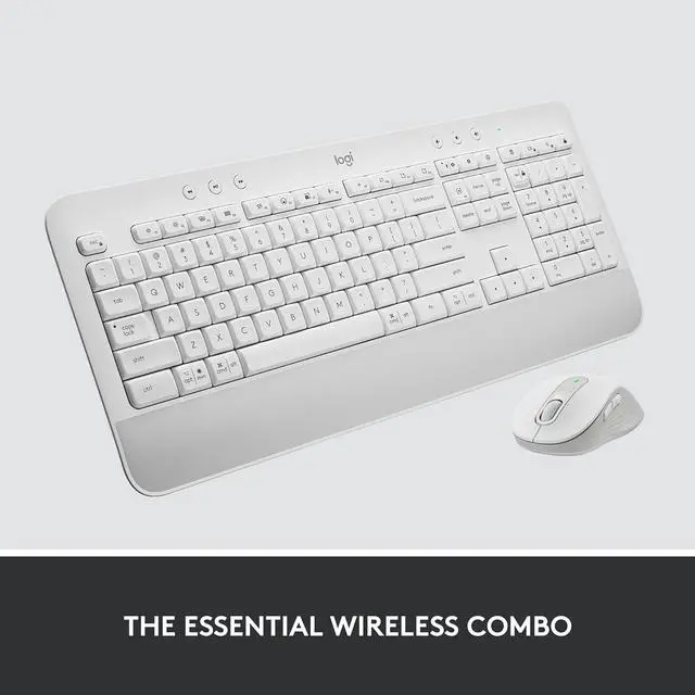 Alt view image 4 of 7 - Logitech Signature MK650 Wireless Mouse and Keyboard Combo for Business - Off White