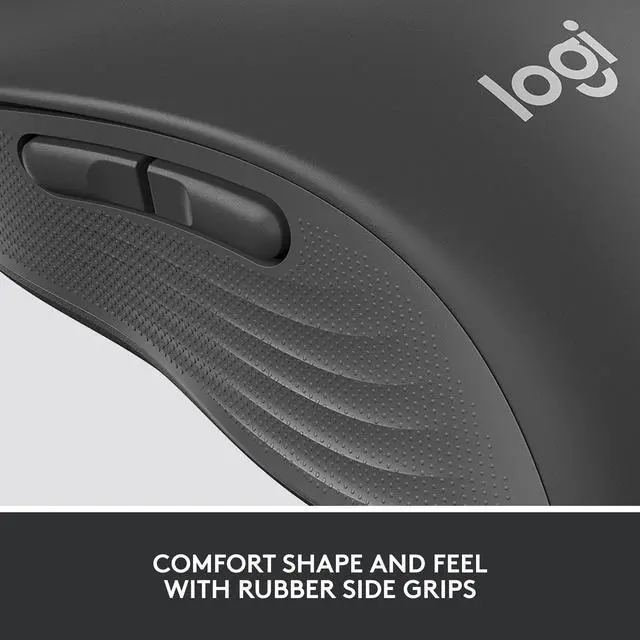 Alt view image 6 of 7 - Logitech Signature M650 Wireless Mouse - For Small to Medium Sized Hands - For PC/Mac/Multi-Device/Chromebook - Graphite