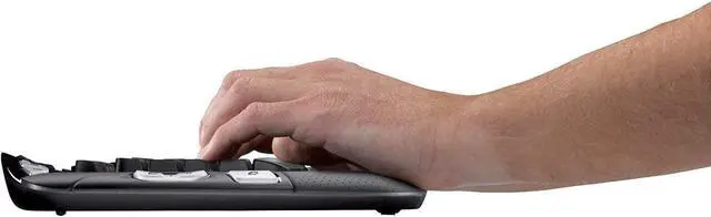 Alt view image 4 of 7 - Logitech MK550 Wireless Wave Keyboard and Mouse Combo - Ergonomic Wave Design - Black