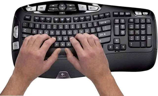Alt view image 5 of 7 - Logitech MK550 Wireless Wave Keyboard and Mouse Combo - Ergonomic Wave Design - Black