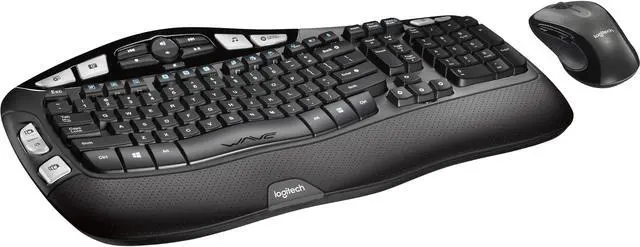 Alt view image 7 of 7 - Logitech MK550 Wireless Wave Keyboard and Mouse Combo - Ergonomic Wave Design - Black