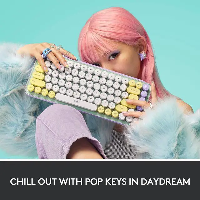 Alt view image 2 of 7 - Logitech POP Keys Wireless Bluetooth Mechanical Keyboard - Multi-Device
