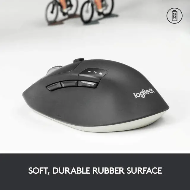 Alt view image 4 of 7 - Logitech Wave Keys Wireless Ergonomic Keyboard with Logitech M720 Triathlon Multi-Device Wireless Mouse