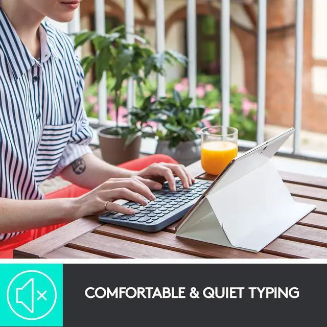 Alt view image 3 of 7 - Logitech K380 Multi-Device Bluetooth Keyboard  Dark Grey