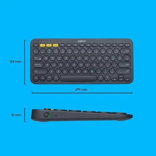 Alt view image 7 of 7 - Logitech K380 Multi-Device Bluetooth Keyboard  Dark Grey