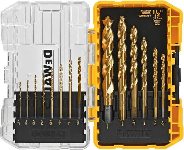 Main image of DEWALT Drill Bit Set, Titanium, 14-Piece
