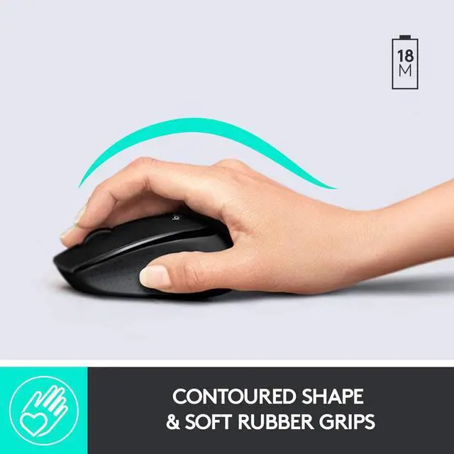 Alt view image 3 of 7 - Logitech Wireless Keyboard & Mouse Combo - 12 Function Keys 2.4GHz 1000DPI USB RF