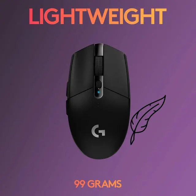 Alt view image 6 of 7 - Logitech G305 LIGHTSPEED Wireless Gaming Mouse, 12,000 DPI, PC/Mac - Black