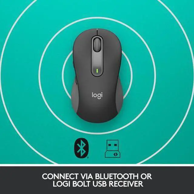 Alt view image 2 of 7 - Logitech Signature M650 Wireless Mouse For Small to Medium Sized Hands - Graphite