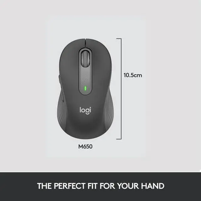 Alt view image 5 of 7 - Logitech Signature M650 Wireless Mouse For Small to Medium Sized Hands - Graphite
